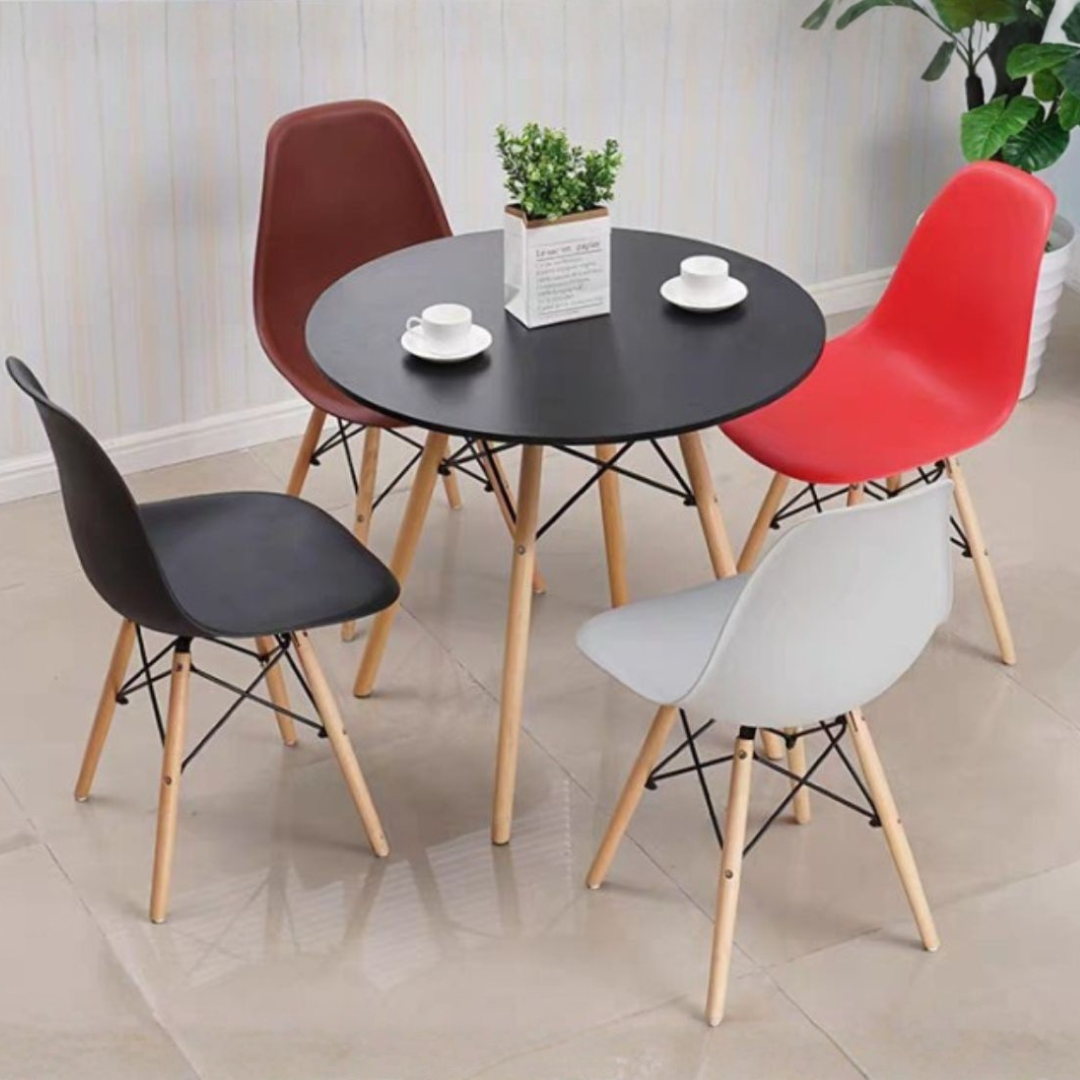 Eames okrugli sto – 60/80 cm (beli ili crni)