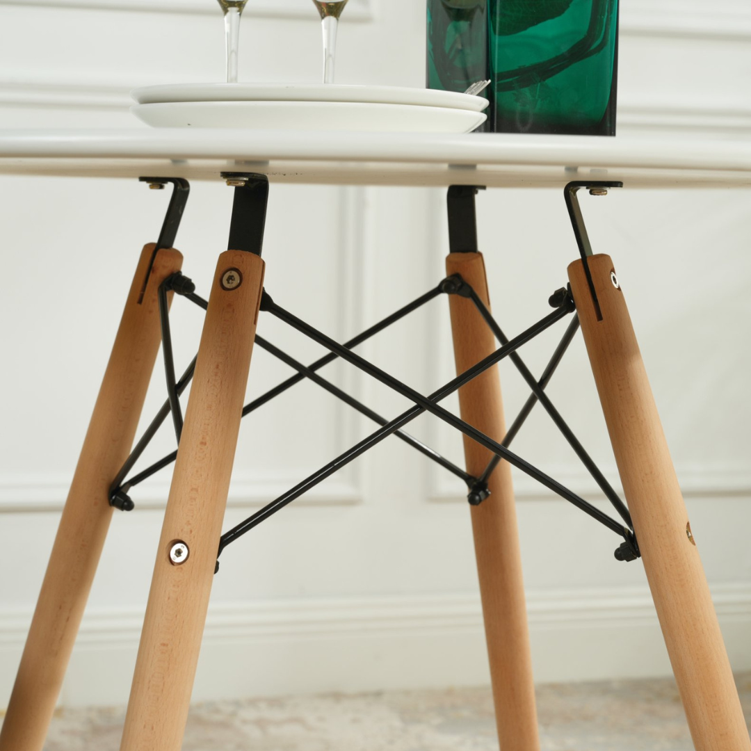Eames okrugli sto – 60/80 cm (beli ili crni)