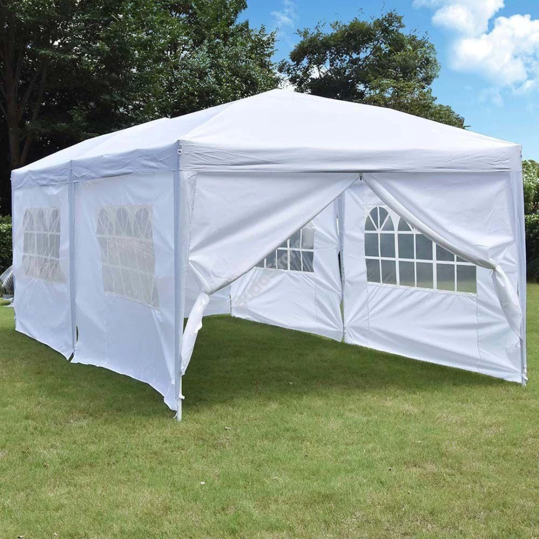 Šatori sa bočnim stranicama 3x3 / 6x3 / 9x3 m – beli i zeleni